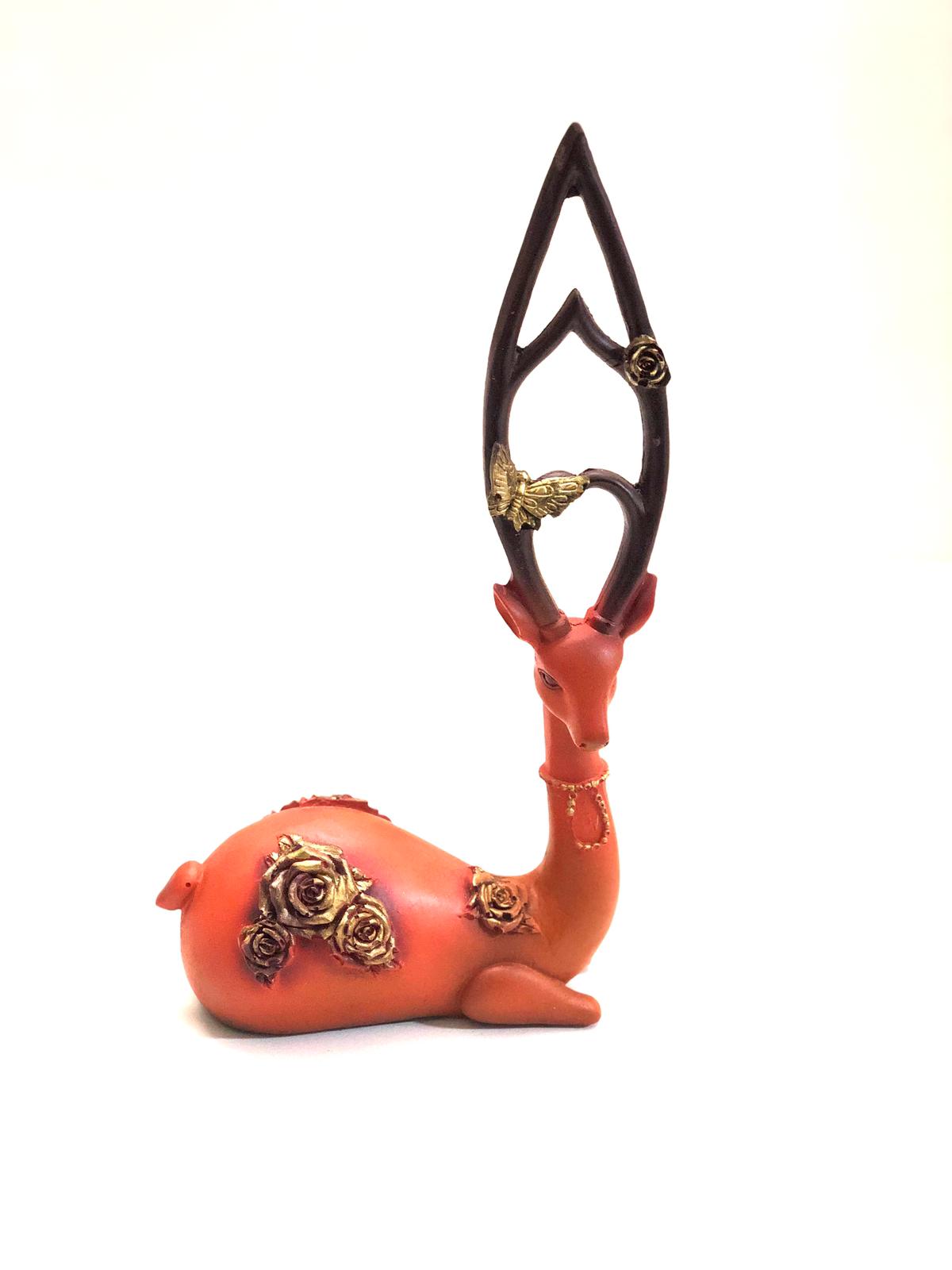 Elegant Deer Sitting Set Of 2 Exclusive Collection Of Animal Kingdom By Tamrapatra