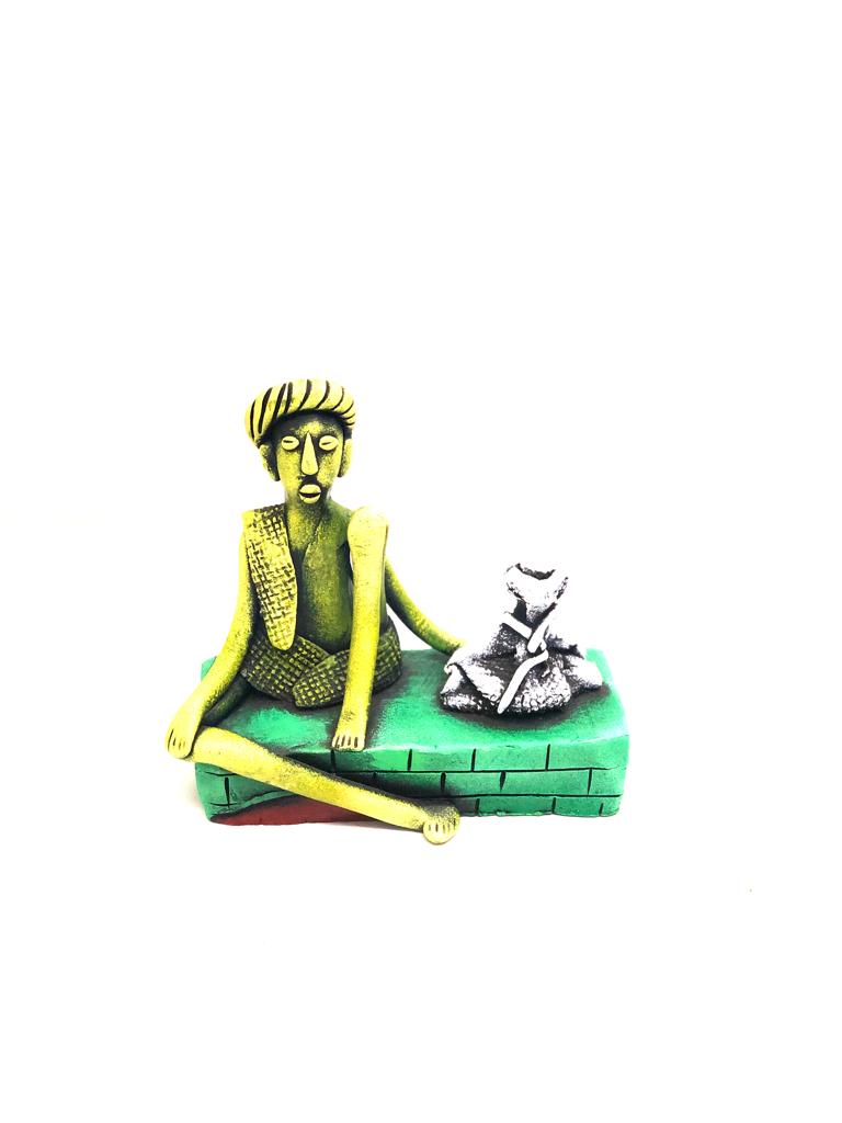 Man Sitting On A Brick Structure Best Collection Of Terracotta By Tamrapatra