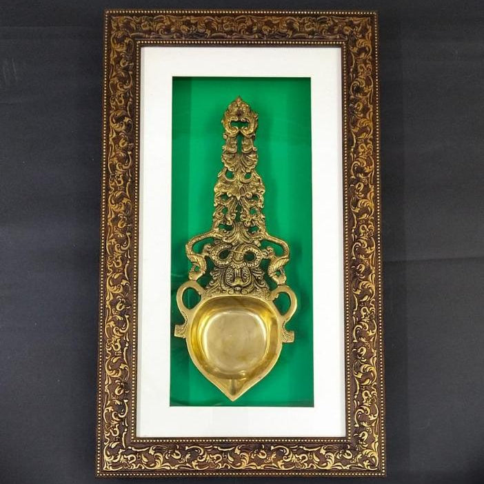 Handcrafted Brass Spoon Diya In Dazzling Frame Styled & Finish From Tamrapatra