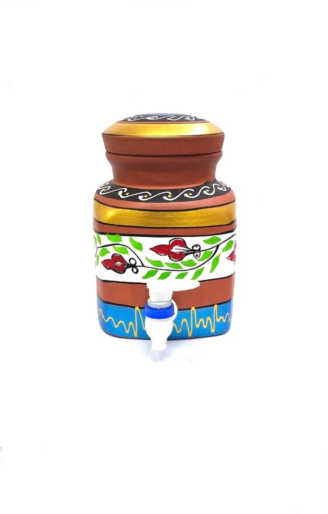 Water Jugs Square Hand Painted Squared Shaped In Various Designs From Tamrapatra