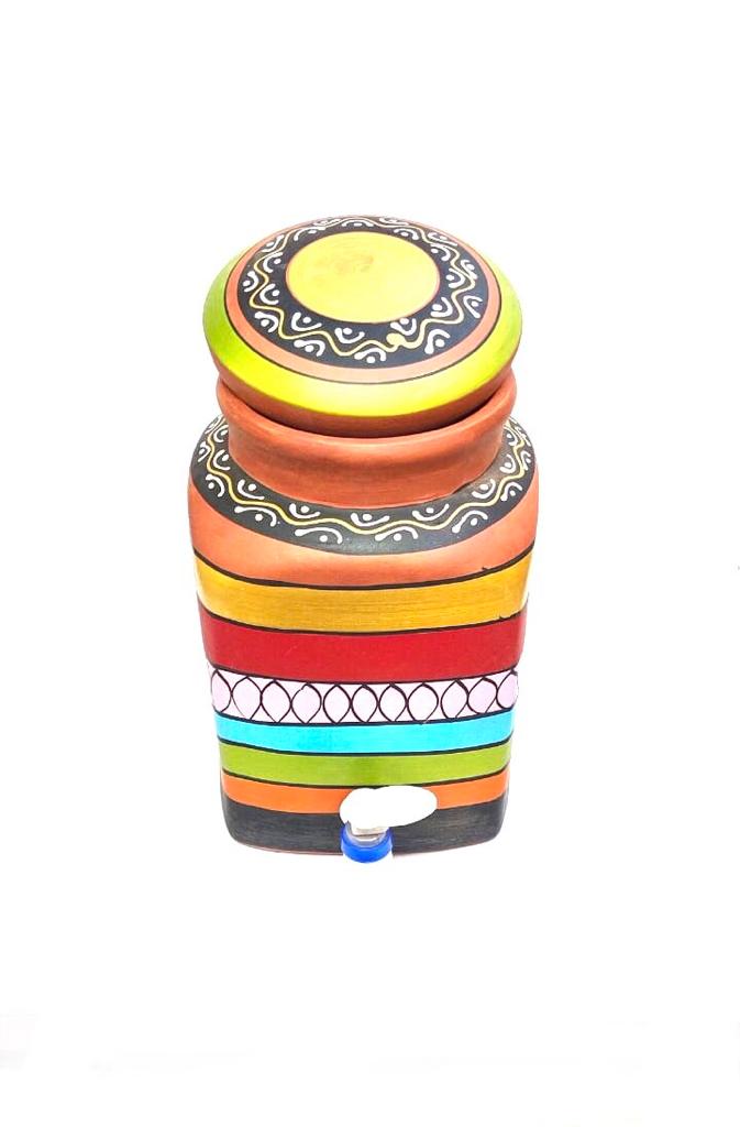 Water Jugs Square Hand Painted Squared Shaped In Various Designs From Tamrapatra