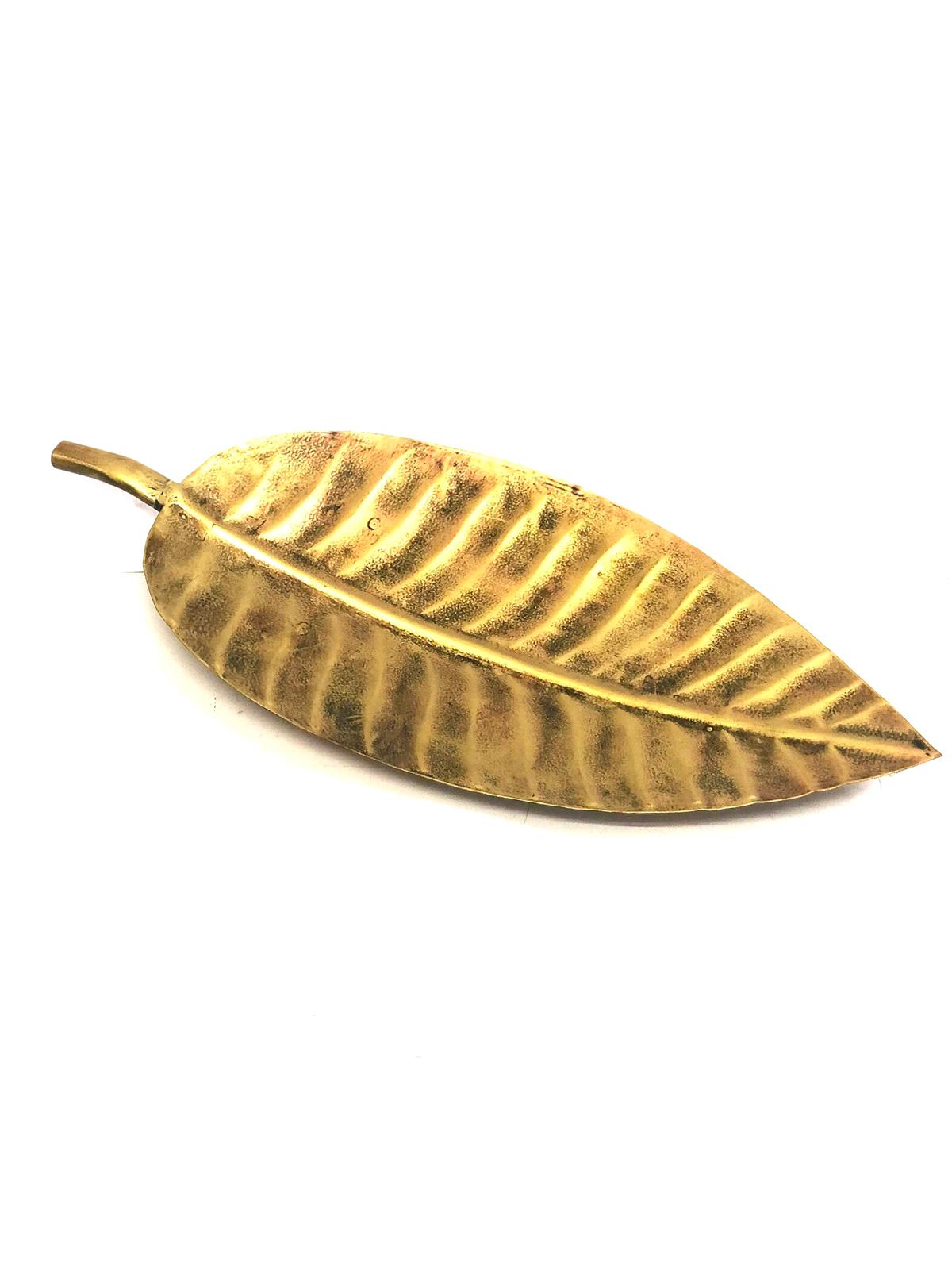 Leaf Platter Unique Way Of Serving Snacks Metal Handmade From Tamrapatra