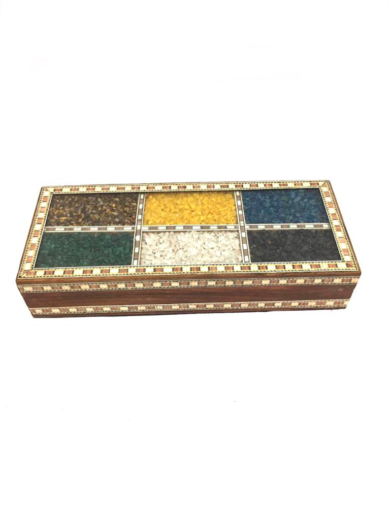 Long Wooden Storage Utility Gemstones Box Fashion Accessories By Tamrapatra