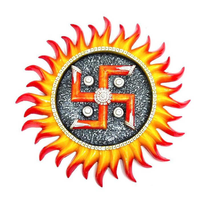 Attractive Design Surya With Om Resin Wall Artwork Sun Decor Tamrapatra - Tamrapatra