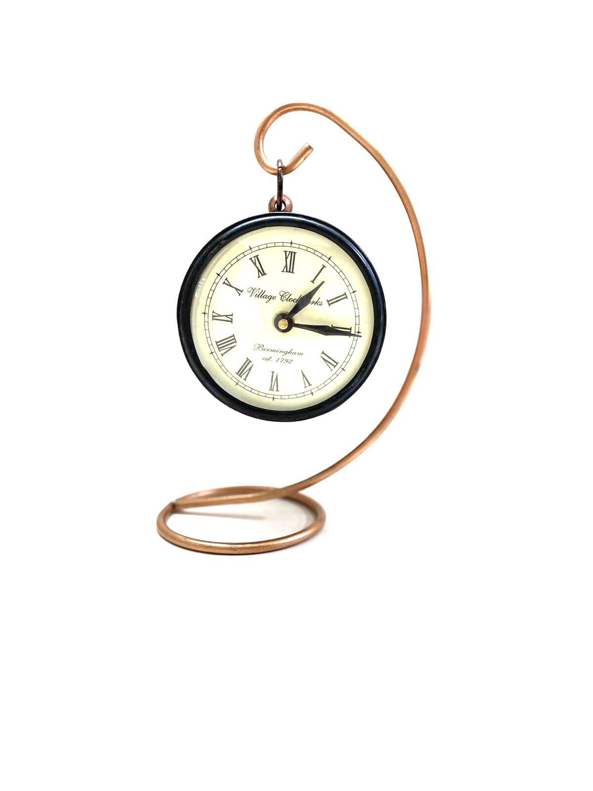 Table Top Metal Clock Hanging Standard Size Double Side Collection By Tamrapatra