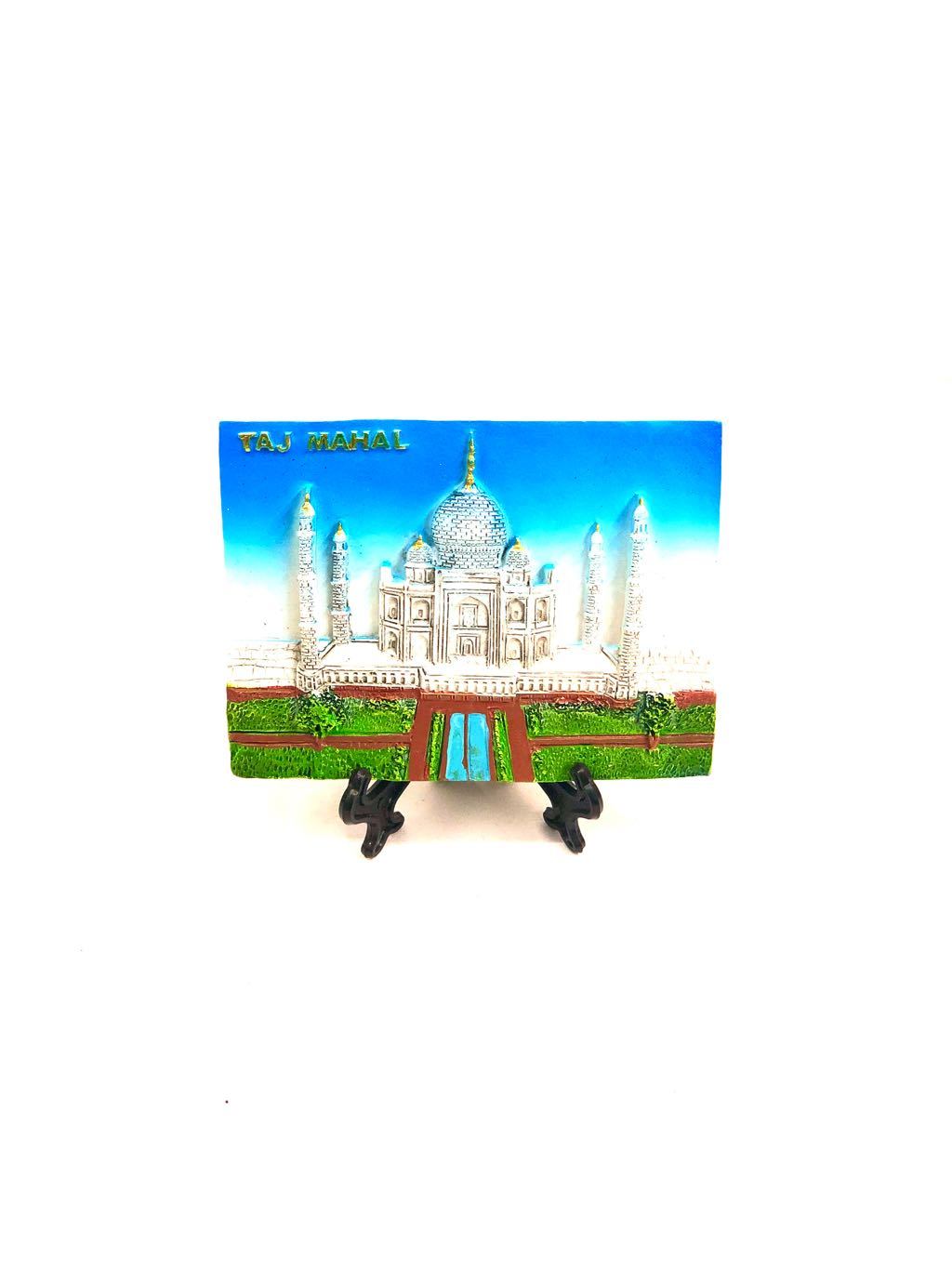 Taj Mahal Souvenir In Marble Craftsmanship Plate Stand Tamrapatra