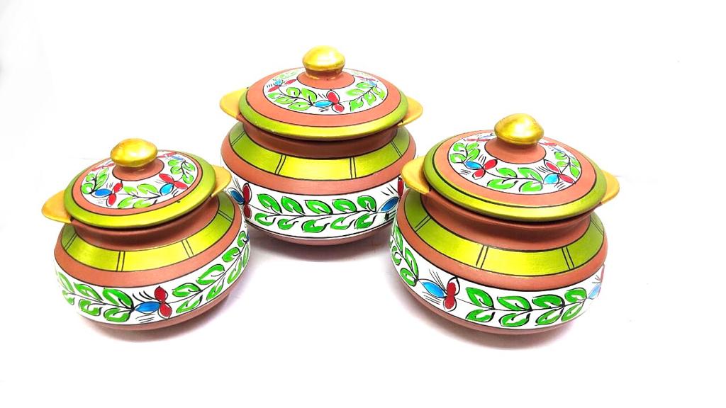 Earthenware Cooking Utensils Tameda Hand Painted New Arrivals From Tamrapatra