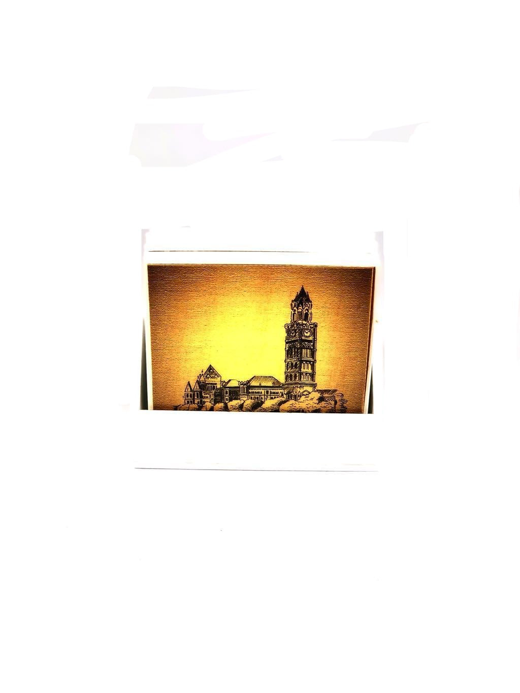 Indian Famous Monuments Souvenir Tea Coasters In Acrylic By Tamrapatra