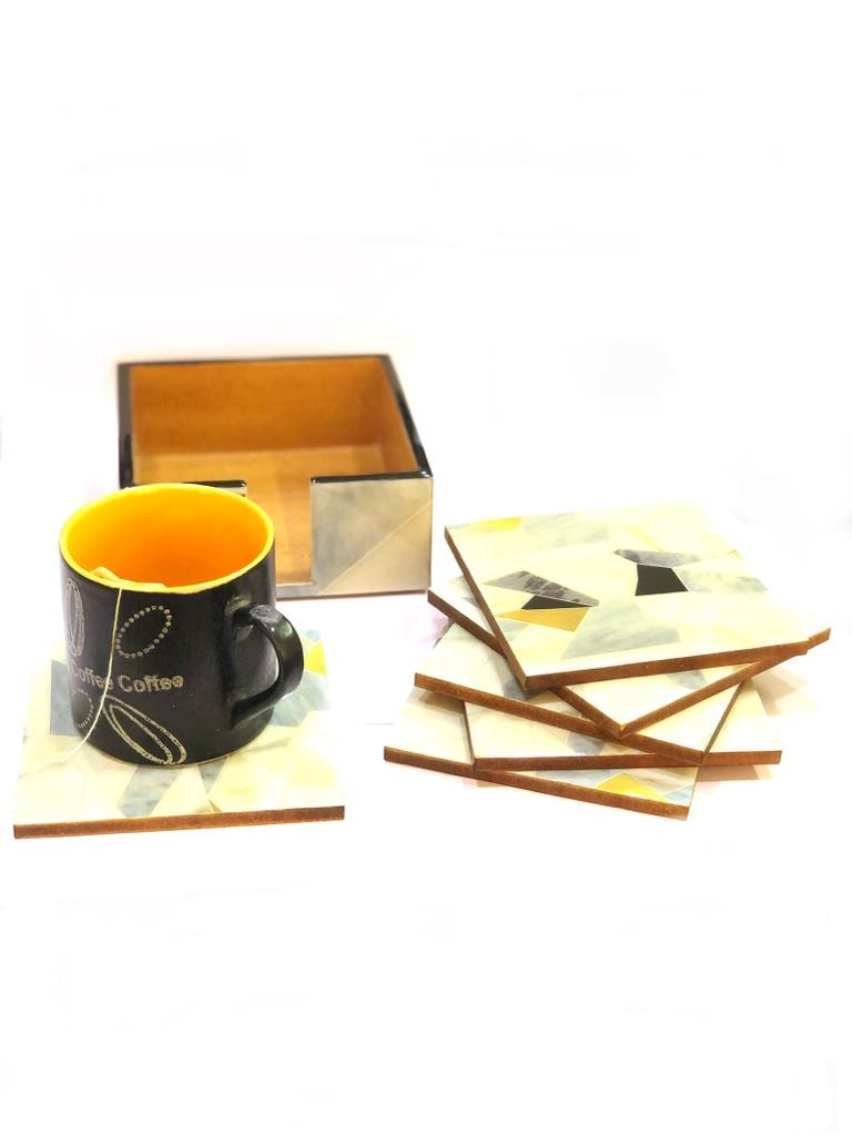 Designer Tea Coasters In Wood Laminated With Exclusive Concepts Tamrapatra