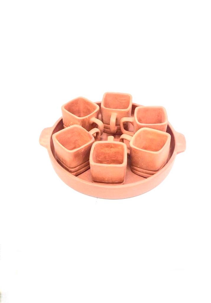 Tea Set With Tray In Various Designer Options Serve Beverages From Tamrapatra