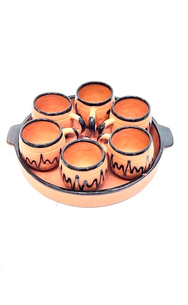 Tea Set With Tray In Various Designer Options Serve Beverages From Tamrapatra