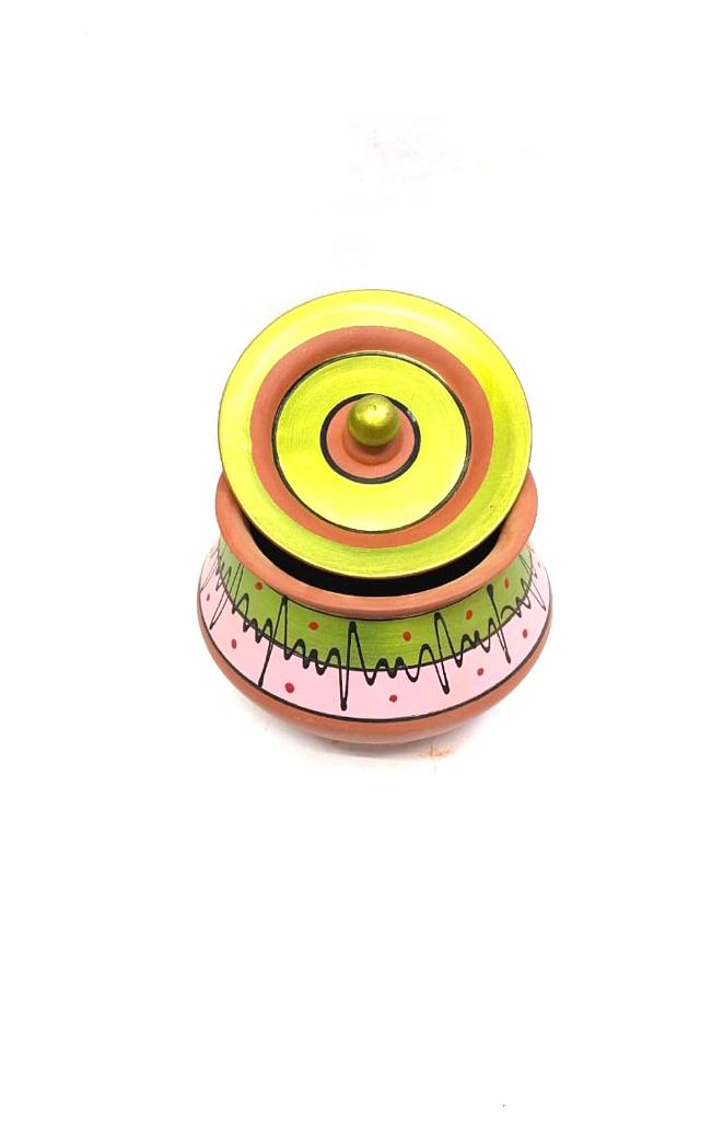 Hand Painted Terracotta Handi In Various Size Creations Available From Tamrapatra