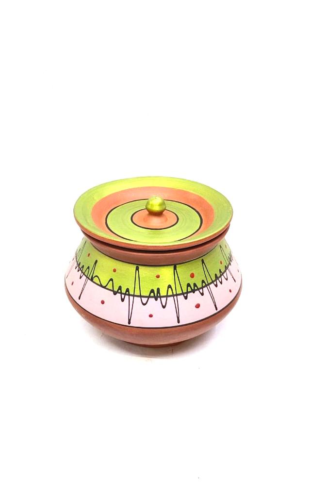 Hand Painted Terracotta Handi In Various Size Creations Available From Tamrapatra