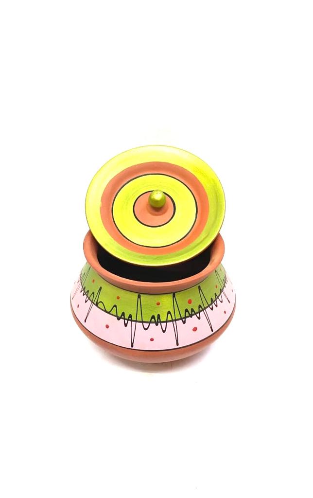 Hand Painted Terracotta Handi In Various Size Creations Available From Tamrapatra