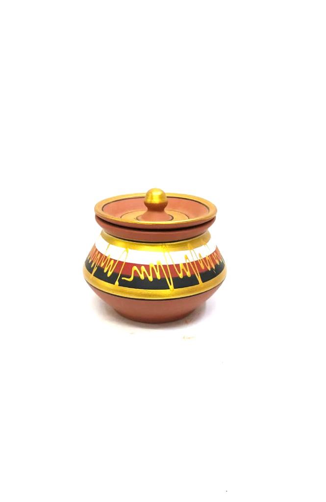 Hand Painted Terracotta Handi In Various Size Creations Available From Tamrapatra