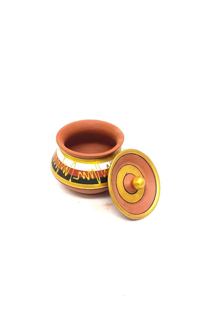 Hand Painted Terracotta Handi In Various Size Creations Available From Tamrapatra