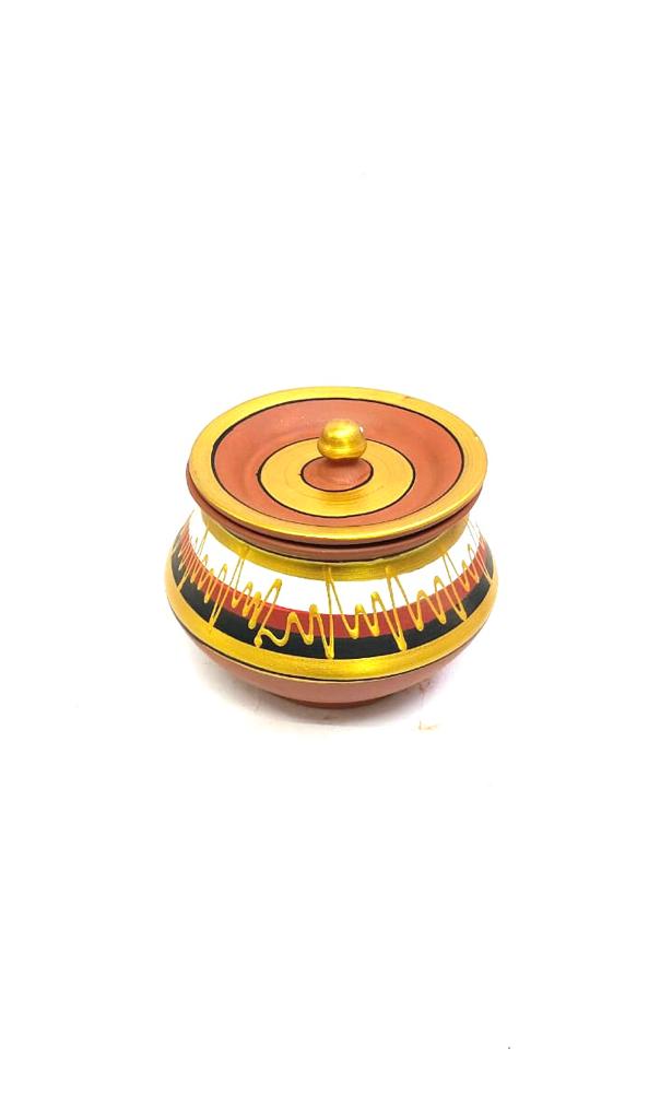 Hand Painted Terracotta Handi In Various Size Creations Available From Tamrapatra