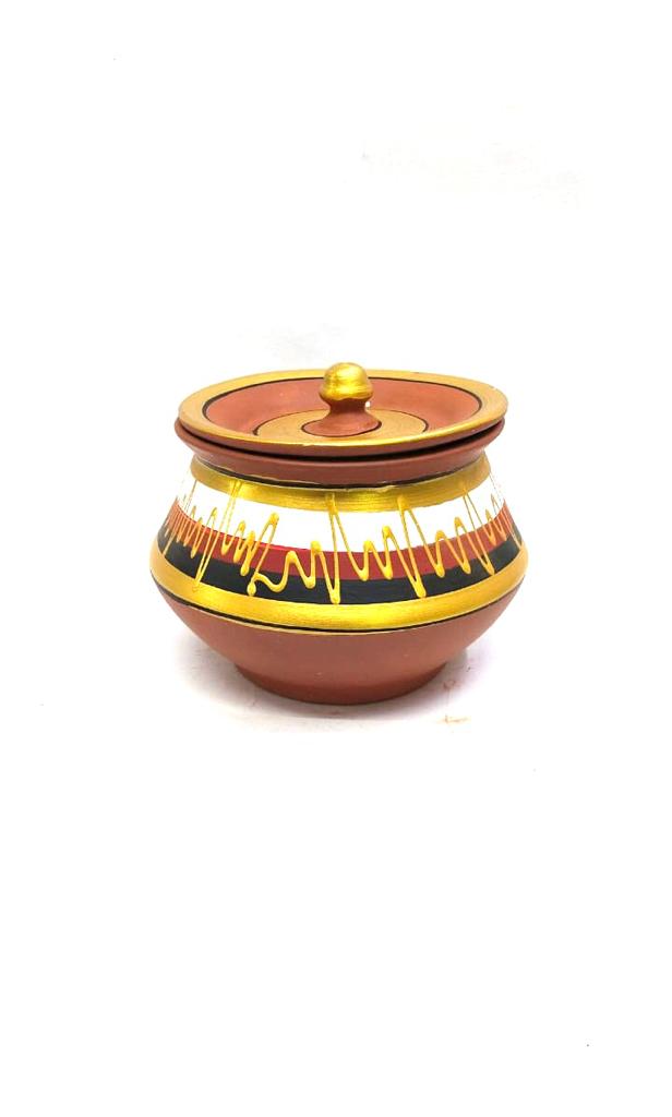 Hand Painted Terracotta Handi In Various Size Creations Available From Tamrapatra