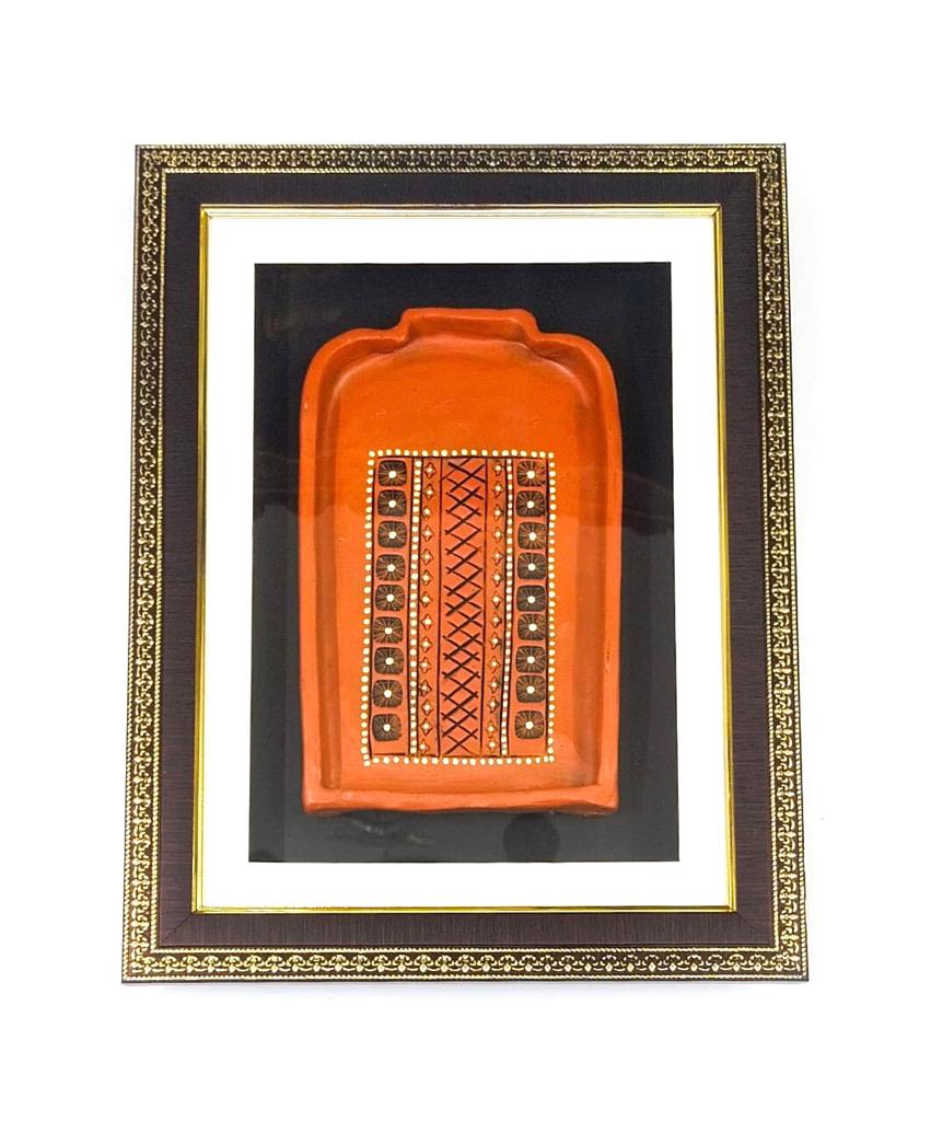 Terracotta Jharokha Indian Heritage Design In Beautiful Frame Wall Art Tamrapatra