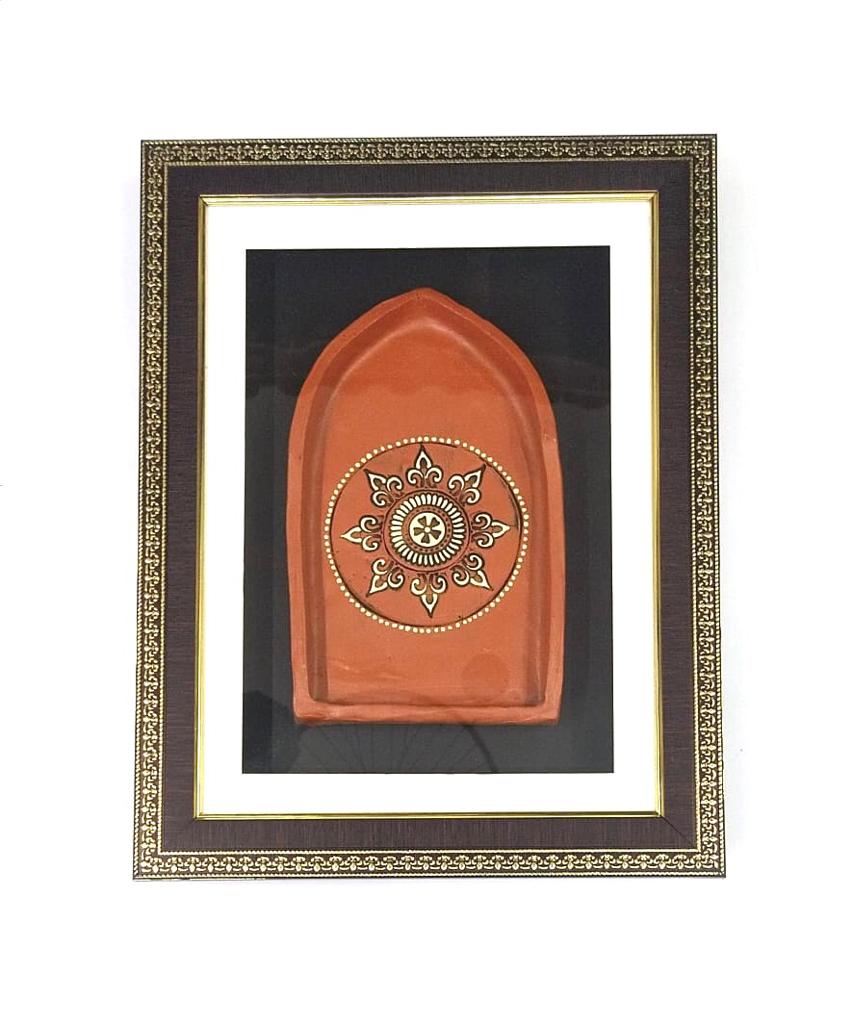 Terracotta Jharokha Indian Heritage Design In Beautiful Frame Wall Art Tamrapatra