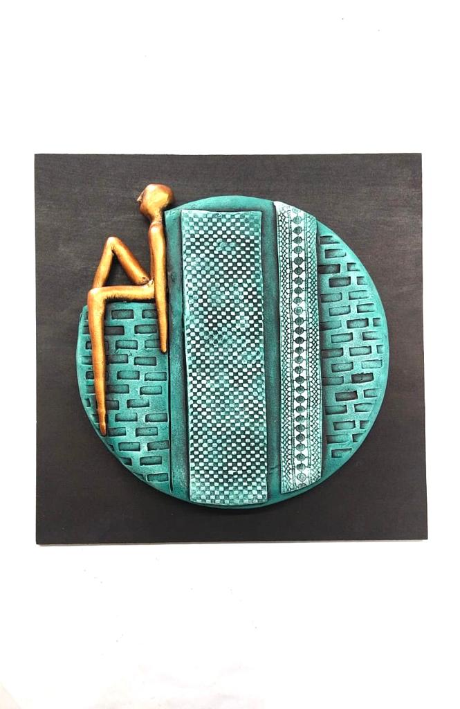 Unique Figurine Sitting Terracotta Wall Art Liven Up Your Walls From Tamrapatra