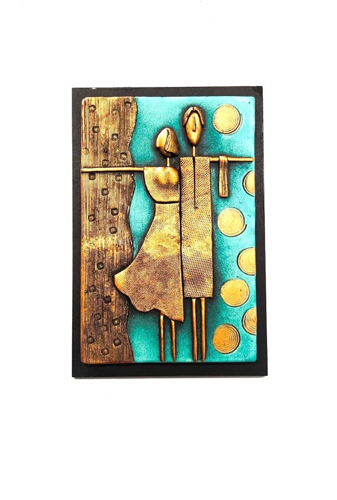 Couple Wall Hanging Plates Unique Decoration With Terracotta & MDF By Tamrapatra