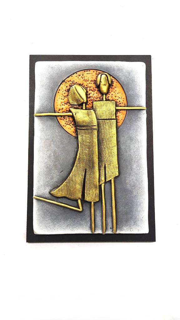 Couple Wall Hanging Plates Unique Decoration With Terracotta & MDF By Tamrapatra