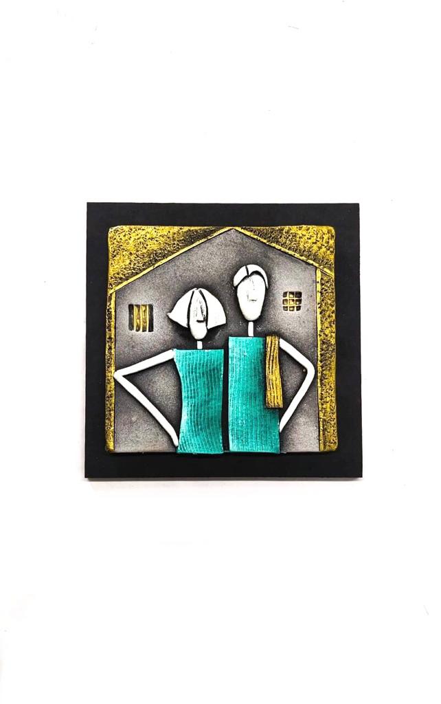 Sweet Couple In Various Vibrant Shades Home Decoration Available At Tamrapatra