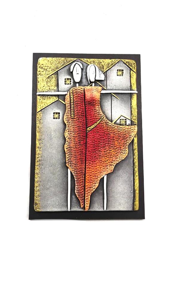 Couple Wall Hanging Plates Unique Decoration With Terracotta & MDF By Tamrapatra