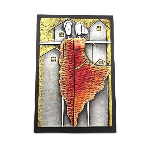 Couple Wall Hanging Plates Unique Decoration With Terracotta & MDF By Tamrapatra - Tamrapatra