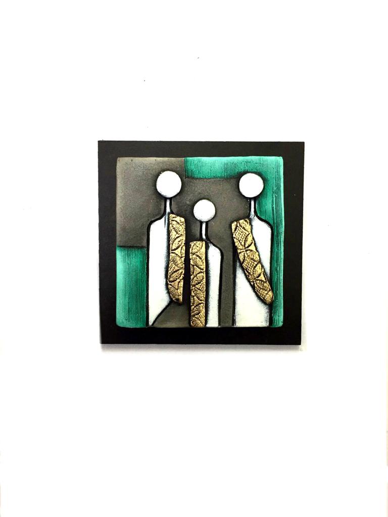 Terracotta Wall Décor Set OF 5 "The Story Of A Couple" Unique Art By Tamrapatra