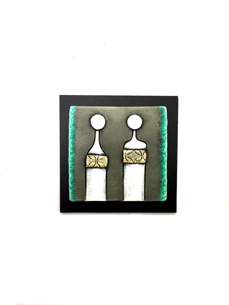 Terracotta Wall Décor Set OF 5 "The Story Of A Couple" Unique Art By Tamrapatra