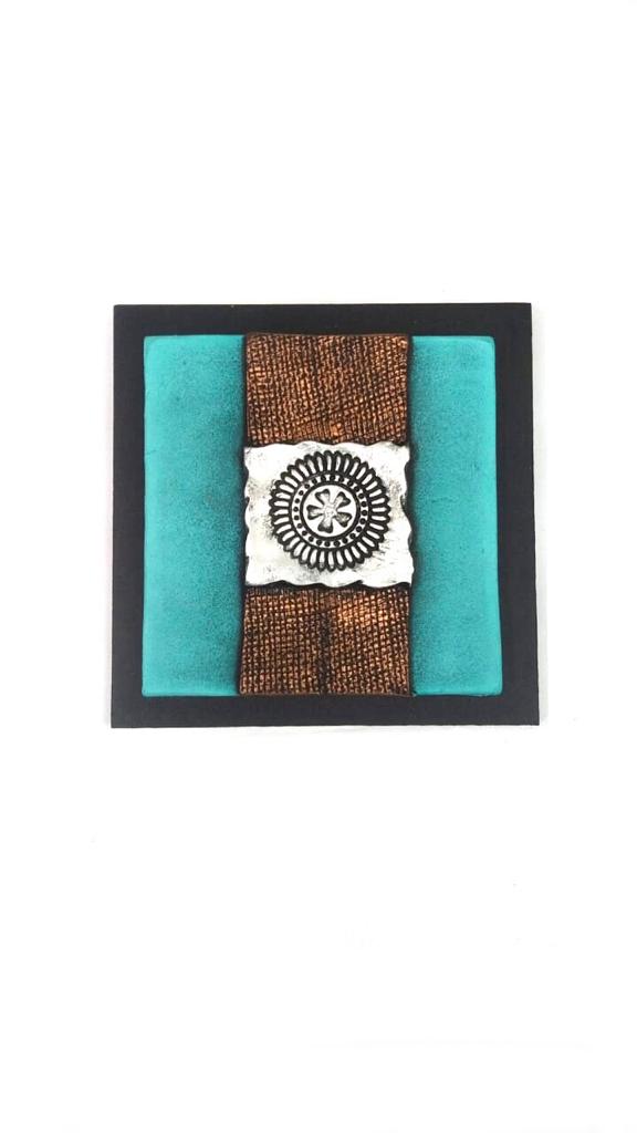 Terracotta Wall Art Designer Plates Hanging In Set of 4 Handcrafted By Tamrapatra