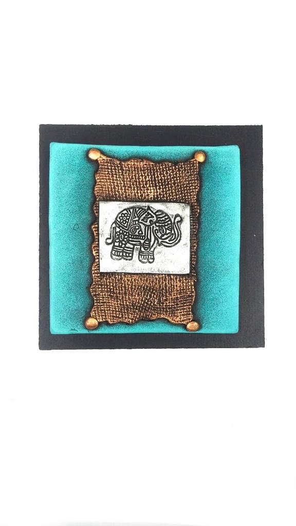 Terracotta Wall Art Designer Plates Hanging In Set of 4 Handcrafted By Tamrapatra