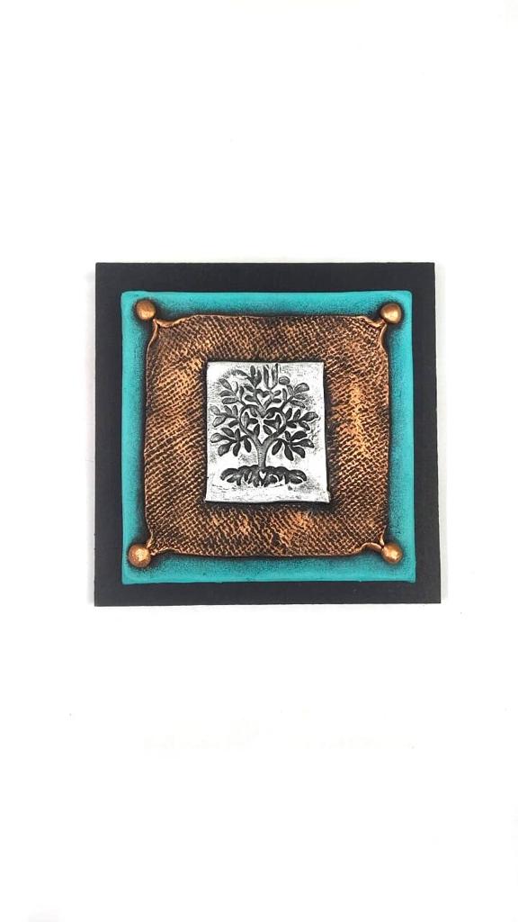 Terracotta Wall Art Designer Plates Hanging In Set of 4 Handcrafted By Tamrapatra