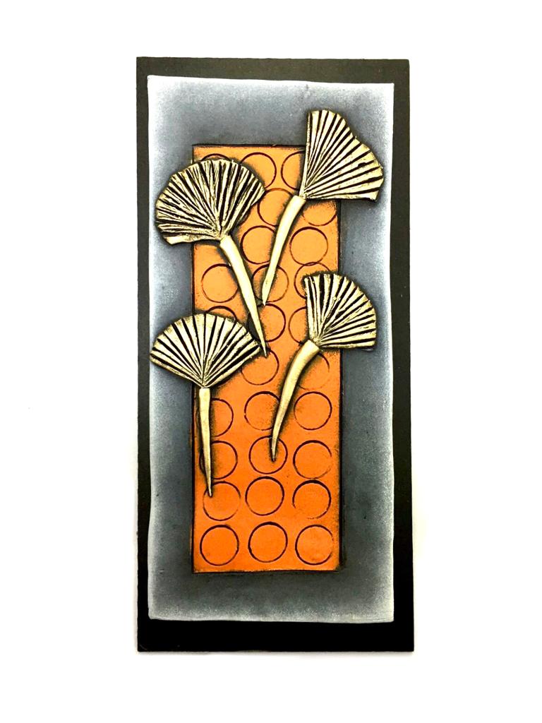 Tangerine Orange & Gray Shades Unique Artwork Of Terracotta By Tamrapatra