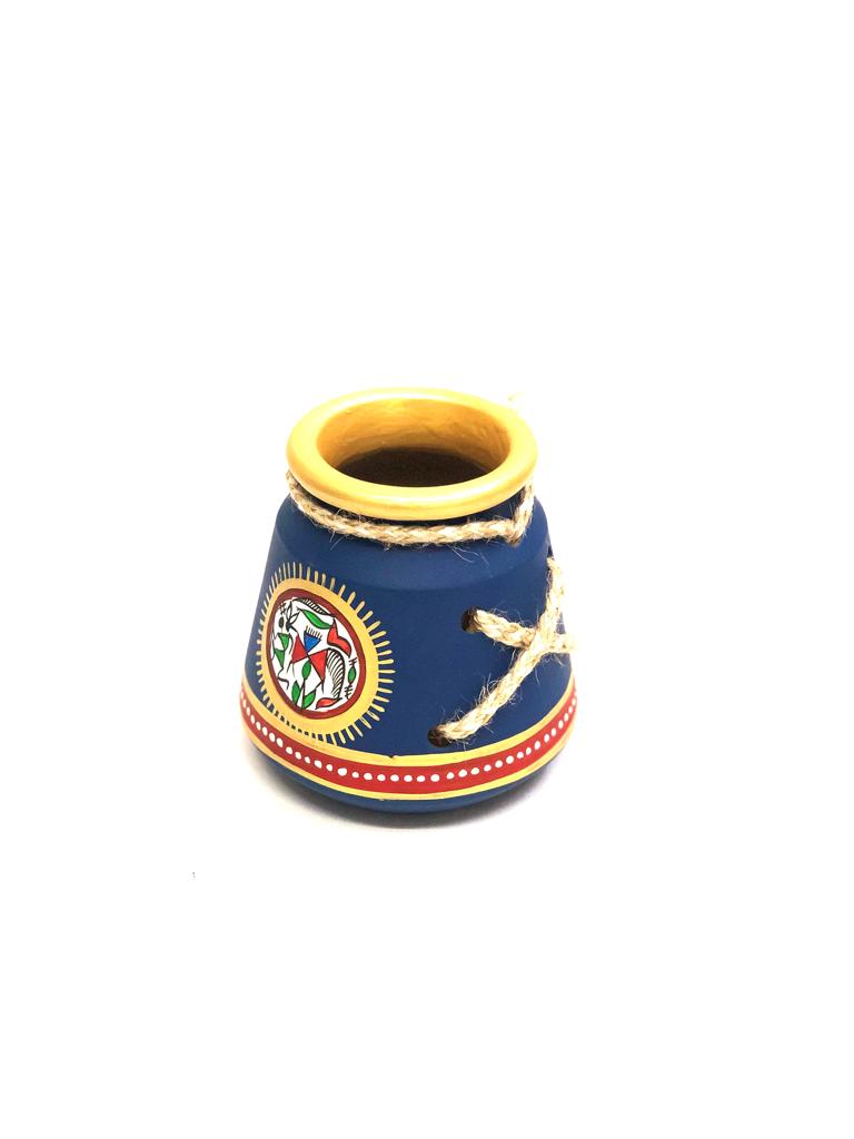 Threaded Warli Pot Make In India Terracotta Utility Decoration By Tamrapatra