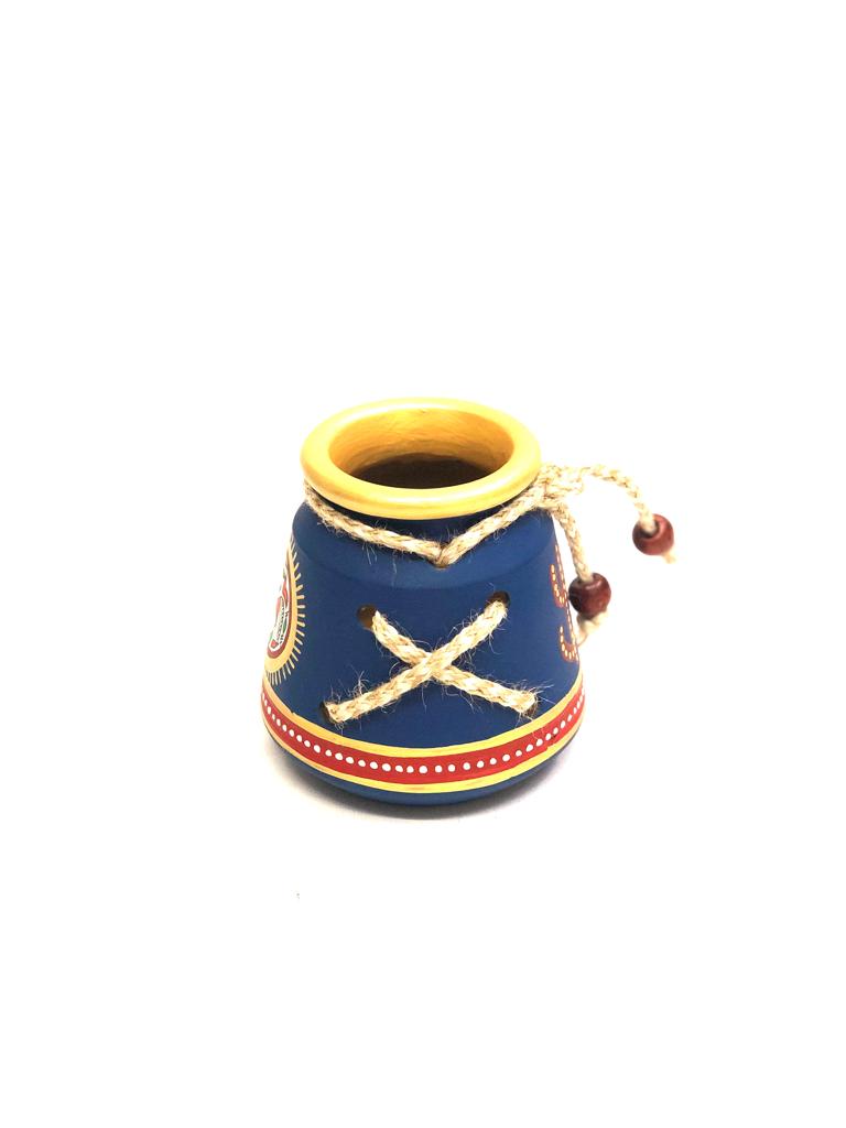 Threaded Warli Pot Make In India Terracotta Utility Decoration By Tamrapatra