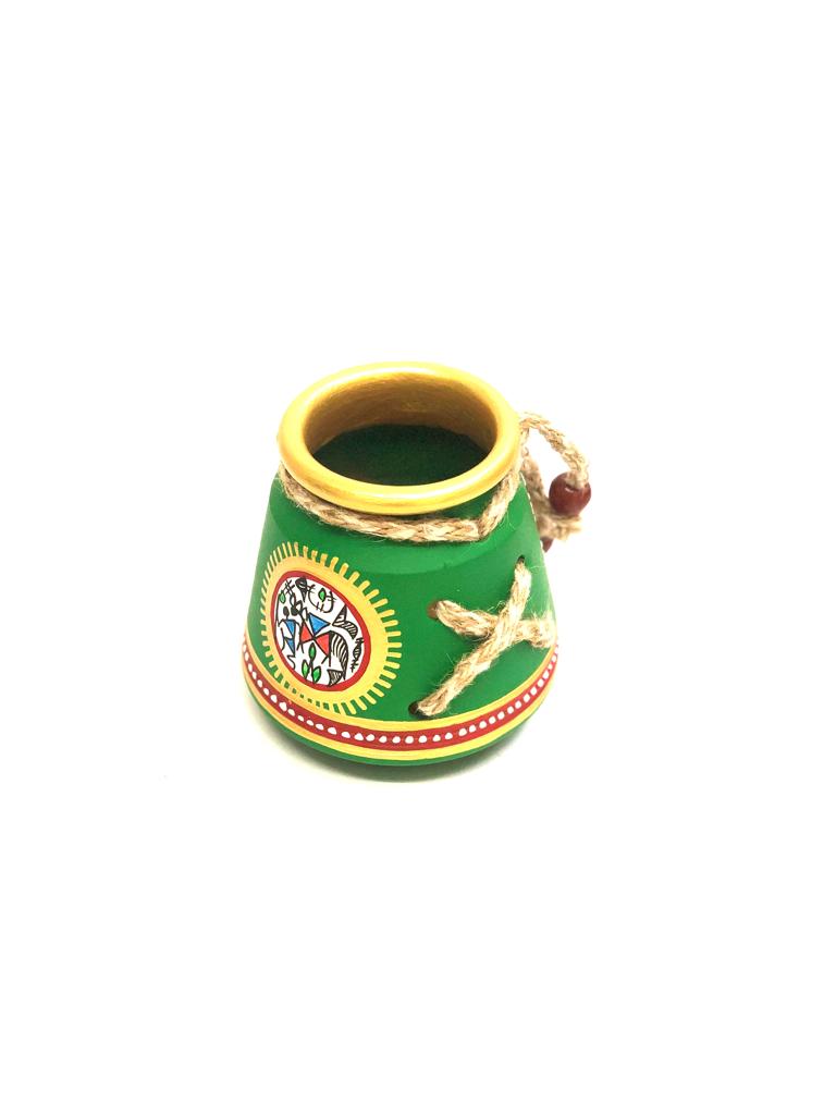 Threaded Warli Pot Make In India Terracotta Utility Decoration By Tamrapatra