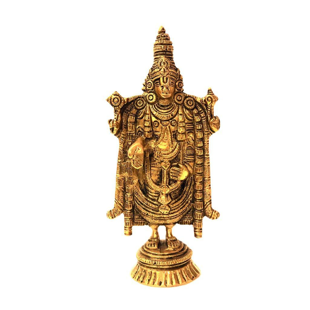 Tirupati Balaji Presiding Deity 'Lord Venkateswara' Brass Tamrapatra - Tamrapatra