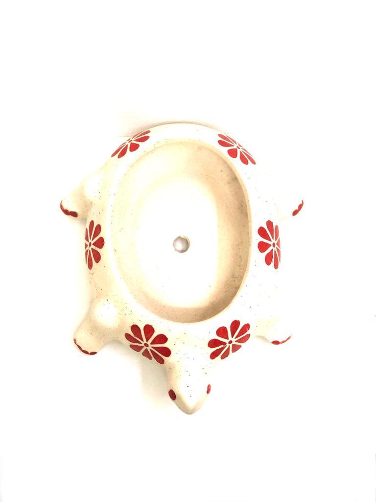 Tortoise Shaped Ceramic Pots Planter Garden Decor For Natural Plants Tamrapatra