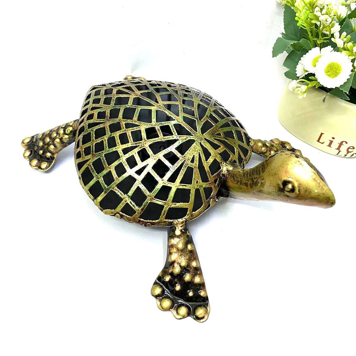 Tortoise Jali Candle Holder Adds Beauty To Your Space Lucky Arts By Tamrapatra