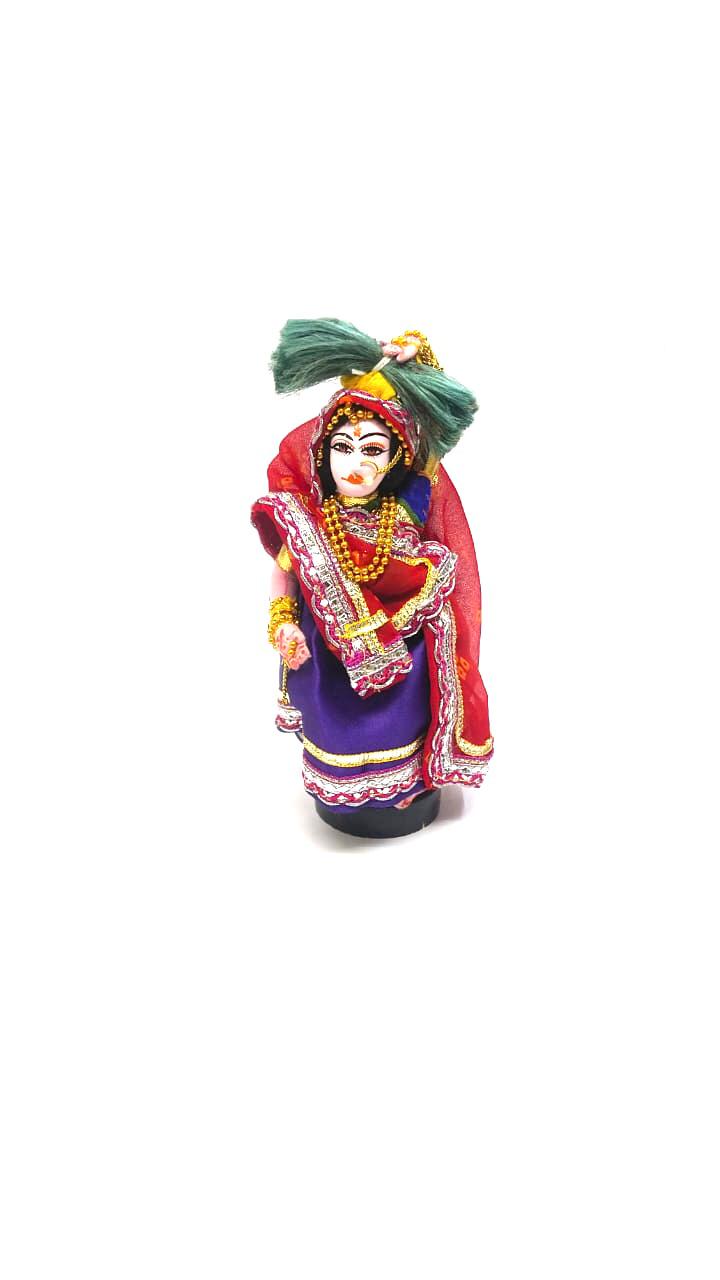 Lady Dolls Carrying Haystack In Traditional Indian Attire Handcrafted Tamrapatra