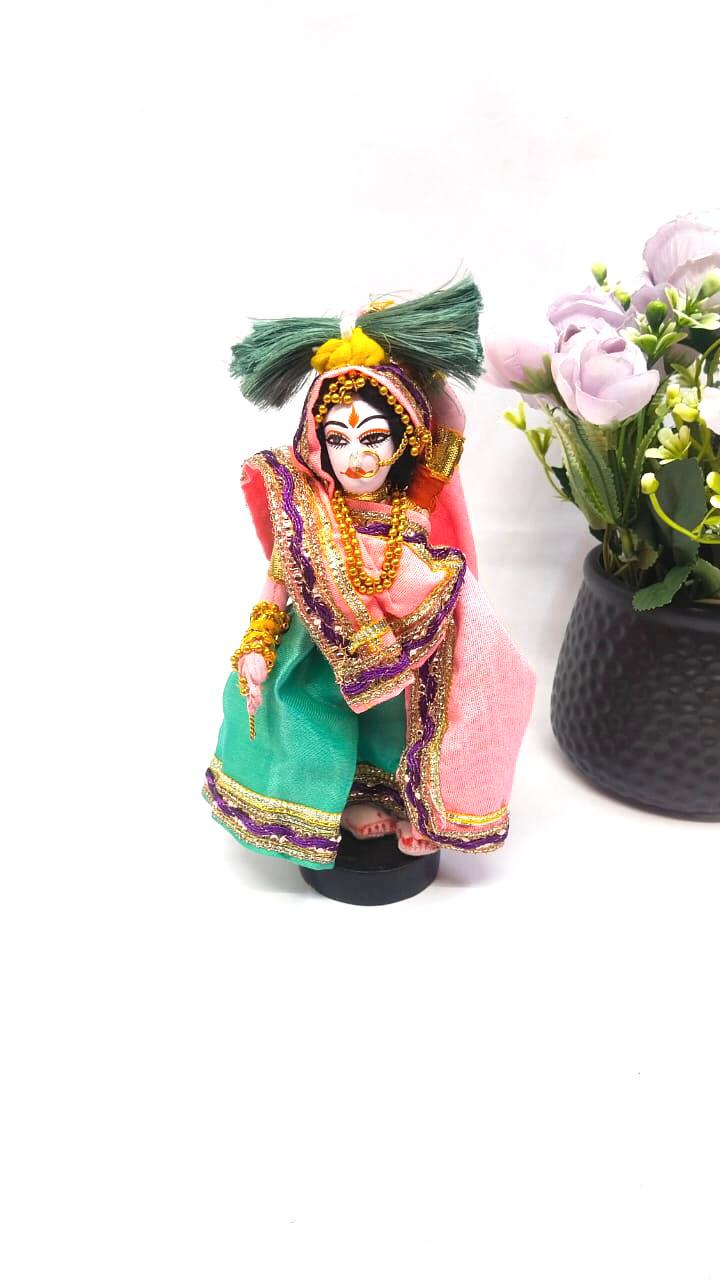 Lady Dolls Carrying Haystack In Traditional Indian Attire Handcrafted Tamrapatra