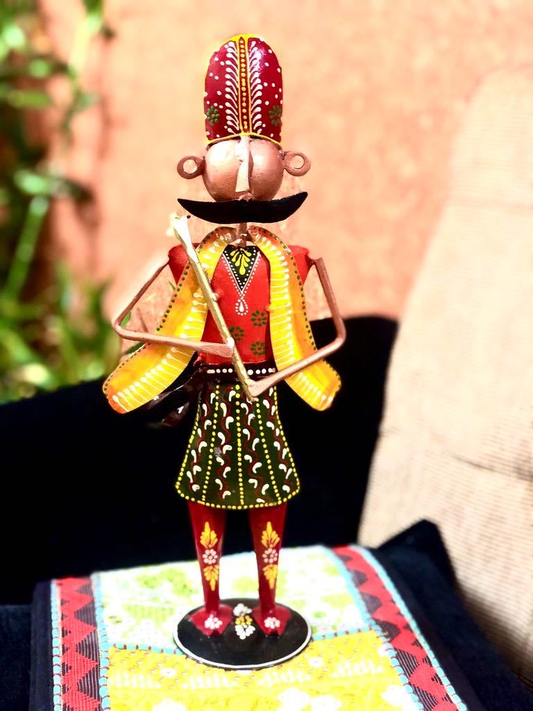 Farmer Man With Agricultural Tools Metal Collectible Tamrapatra - Tamrapatra