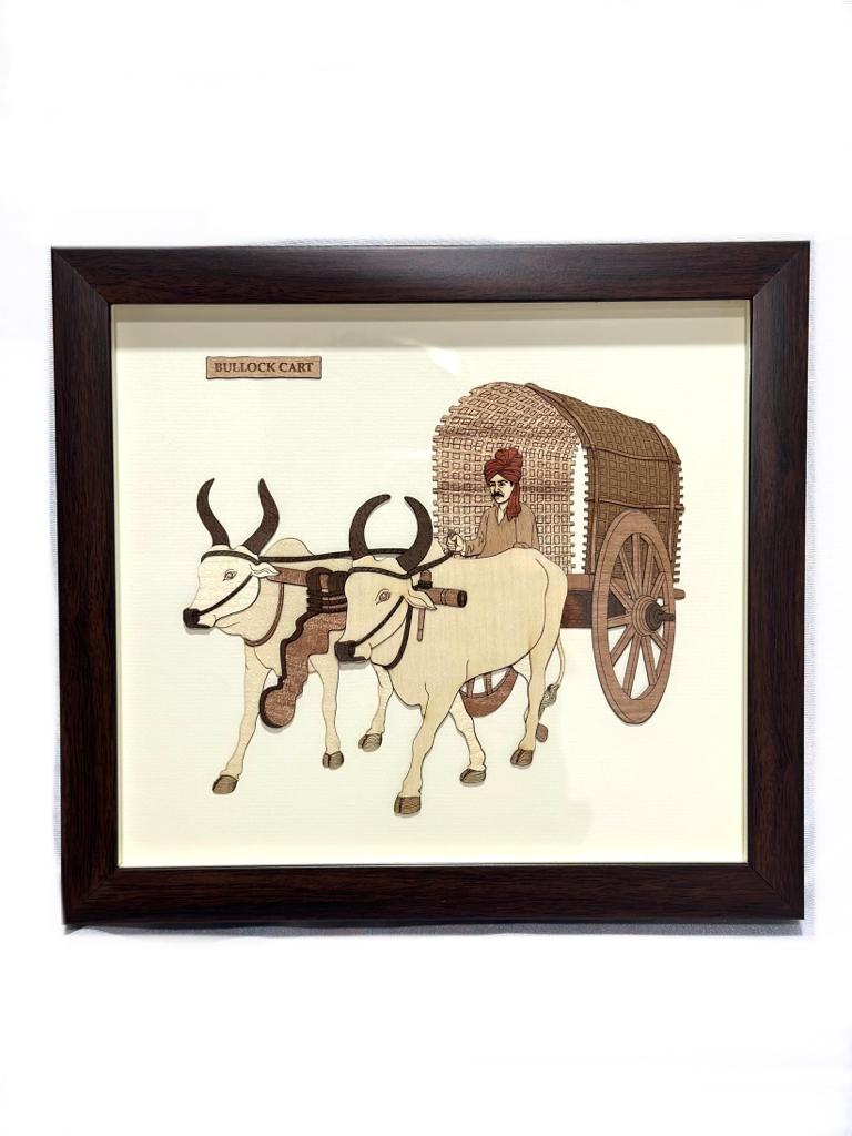 Bullock Cart Traditional Mode Of Transport Rural Wooden Craftsmanship Tamrapatra