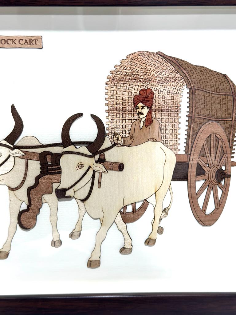 Bullock Cart Traditional Mode Of Transport Rural Wooden Craftsmanship Tamrapatra