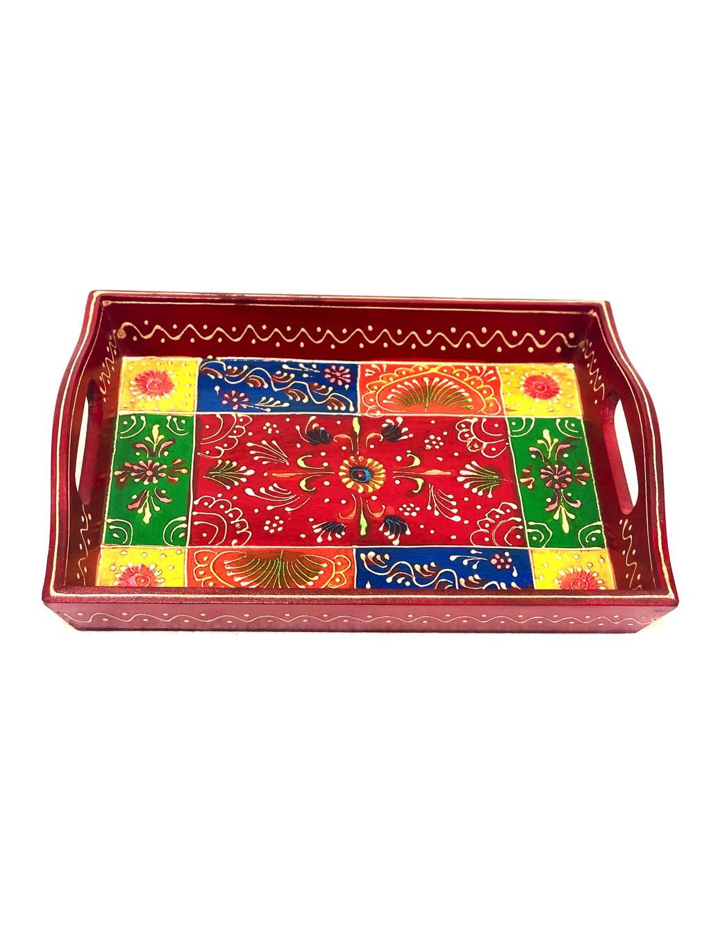 Utility Trays By Indian Artisans HandPainted Traditional By Tamrapatra - Tamrapatra