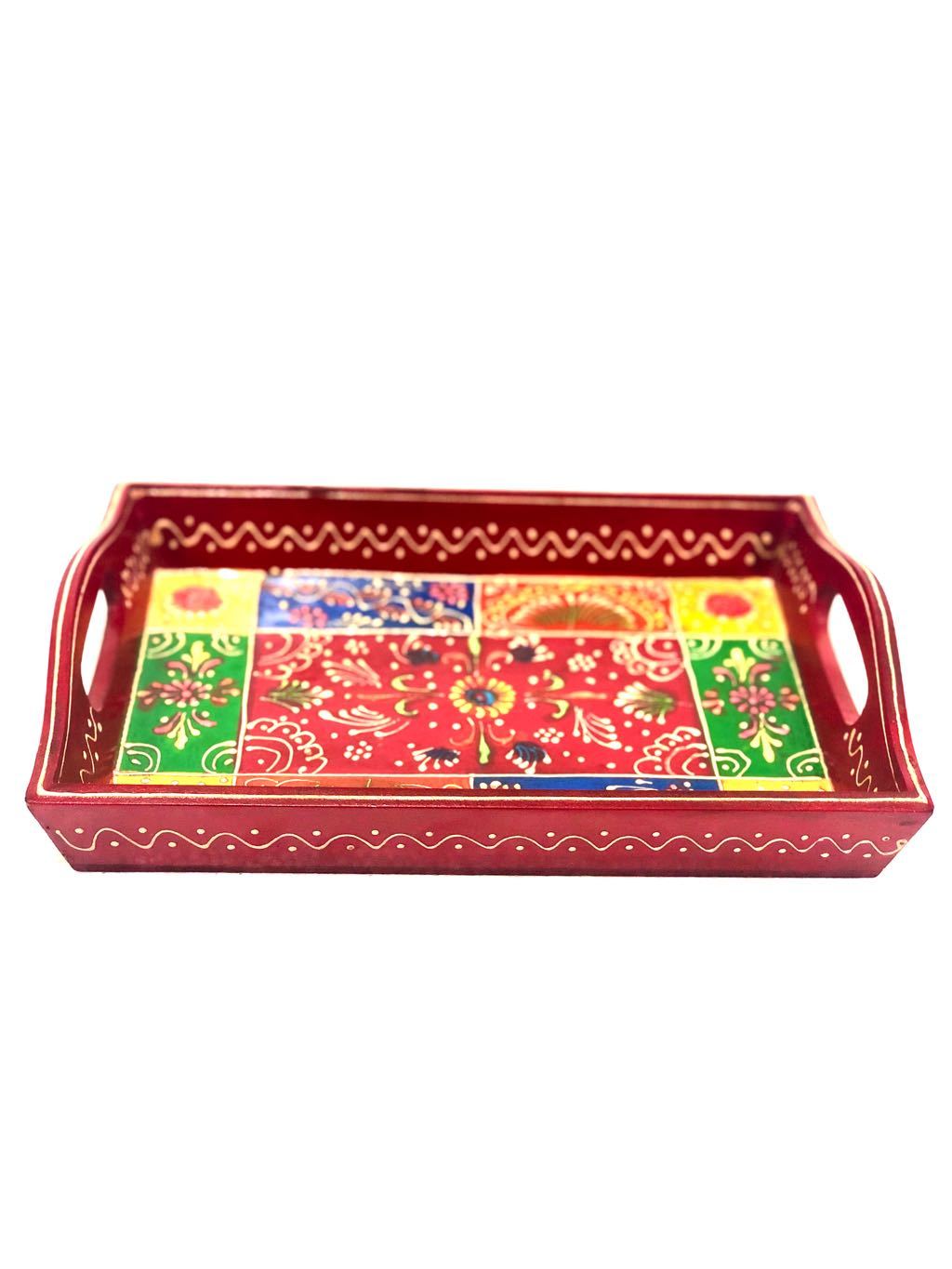 Utility Trays By Indian Artisans HandPainted Traditional By Tamrapatra - Tamrapatra