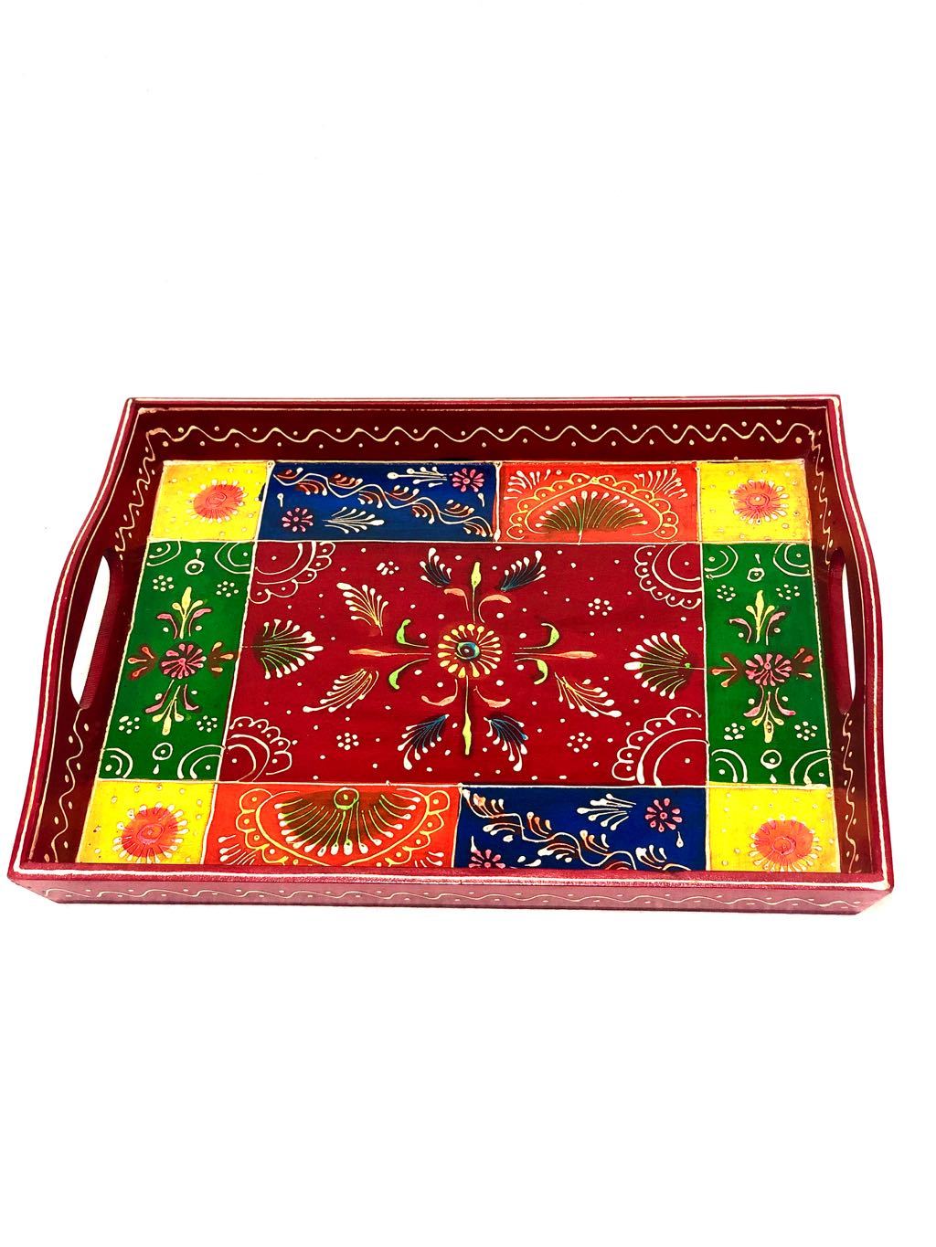 Utility Trays By Indian Artisans HandPainted Traditional By Tamrapatra - Tamrapatra